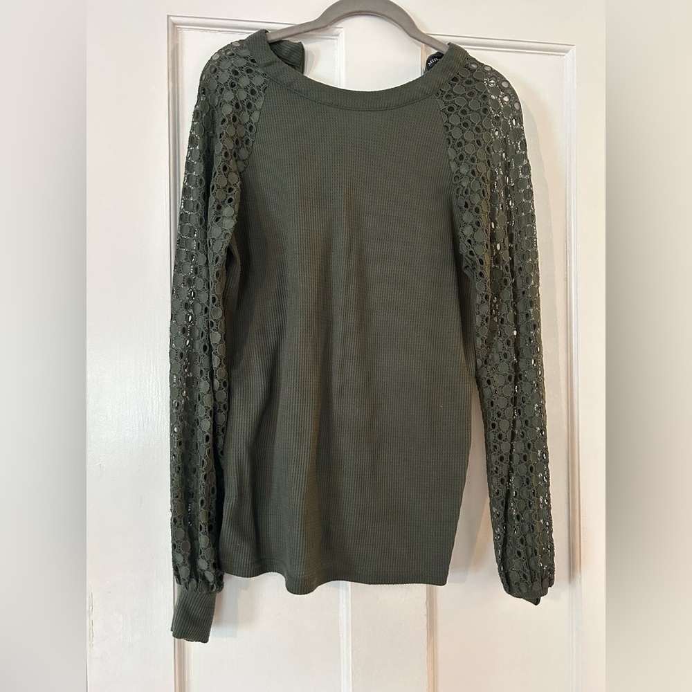 MIHOLL Size Small laced sleeve top